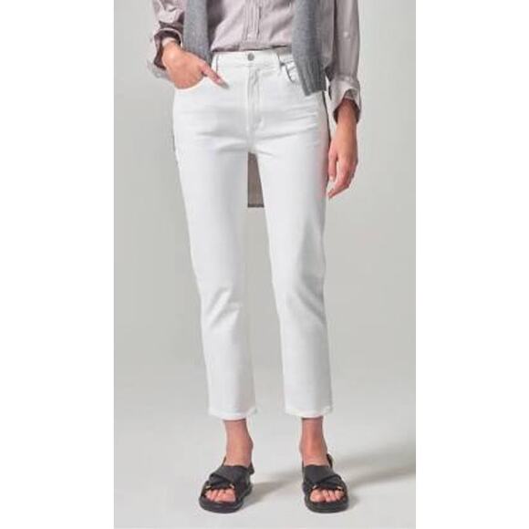 Citizens of Humanity Isola Straight Crop Wildflower White 2030B-1542 Size 28 NEW - Picture 1 of 6